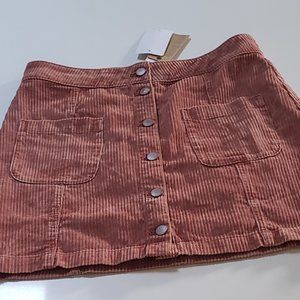 Roxy button down corduroy mini skirt